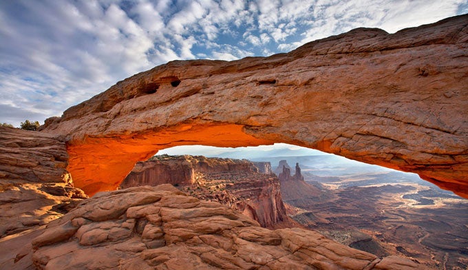 Mesa Arch in Canyonlands National Park. Photo courtesy of Moab, Utah Mesa Arch in Canyonlands National Park. Photo courtesy of Moab, Utah