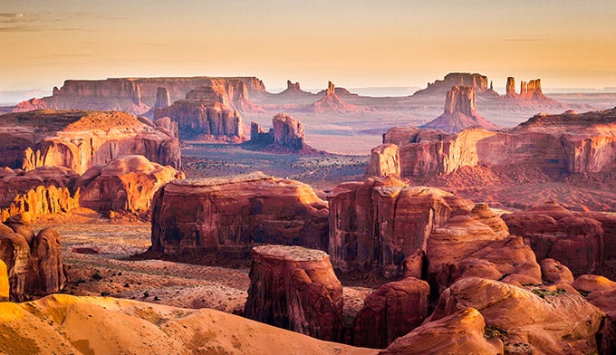 Monument-Valley-Overview_DP_680 Monument Valley in the Navajo Nation on the Utah-Arizona border.