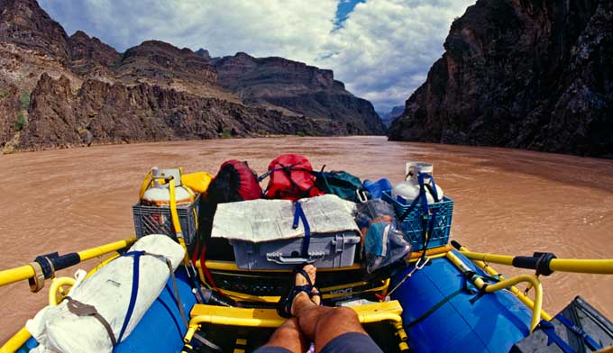 GC-Rafting-ColordoRiver_WRichardson_680 Relaxing while rafting on the Colorado River through the Grand Canyon. Photo by Whit Richardson