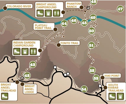 Navigating The Grand Canyon An - Grand Canyon Trails Map