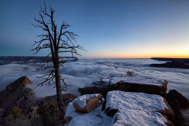GC-Sunirise1_KenHubbard_800 Grand Canyon sunrise during a cloud inversion