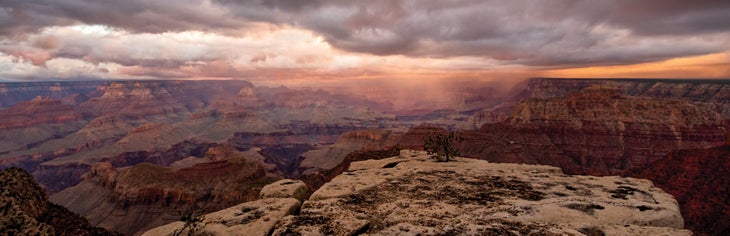 GC-sunset-GrandViewTrail_KenHubbard_940 Incoming storm on Grand View Trail at the South Rim of the Grand Canyon