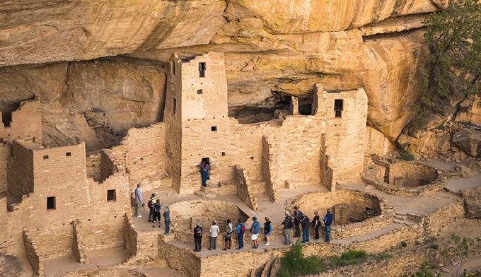 Mesa-Verde-Cliff-Palace-tour_Ordelheide_680 The Cliff Palace tour at Mesa Verde National Park in Colorado.