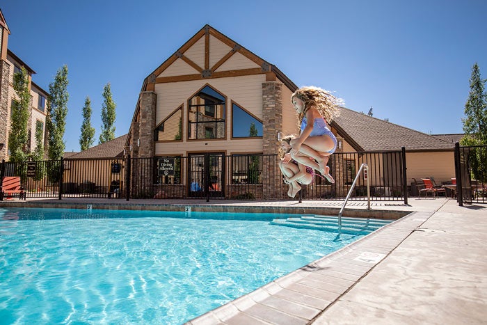 RubysInn-Jump-Pool_RelicAdvertising_courtesy_700 Outdoor pool at Ruby's Inn