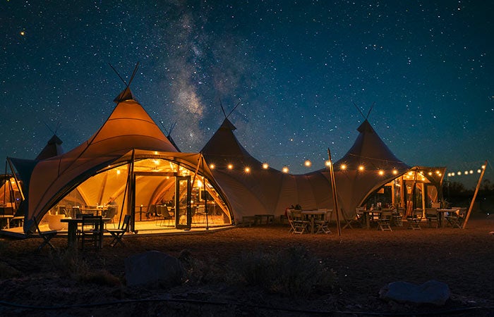 UnderCanvas-GC-milkyway_courtesy_700 Under Canvas dining and lounge tents at the Grand Canyon