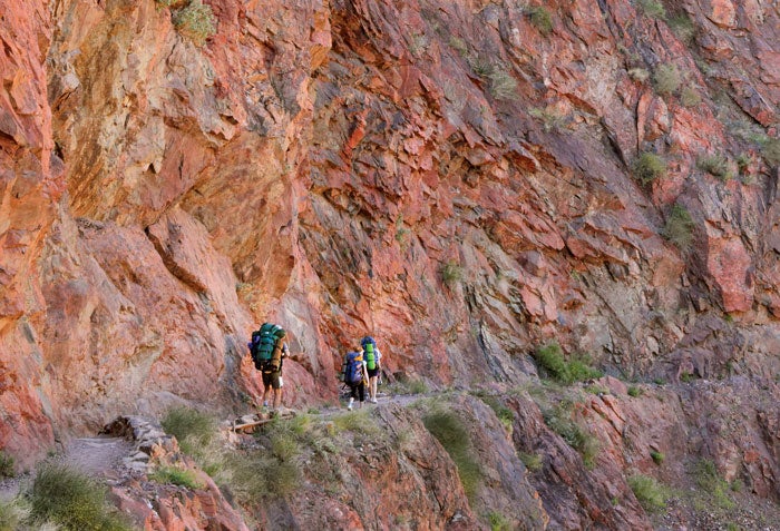GC-Hiking-BrightAngelTrail_ToriPeglar_700 Tori Peglar's family hiking down the Bright Angel Trail into the Grand Canyon