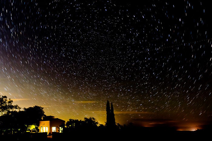 AZStateParks-Oracle-DarkSky_courtesy_700 Star trails over the dark night skies of Oracle State Park in Arizona