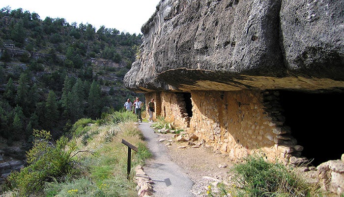 Flagstaff-Walnut-Canyon-NM-path_FCVB_700 The visitors path along ruins in Walnut Canyon National Monument