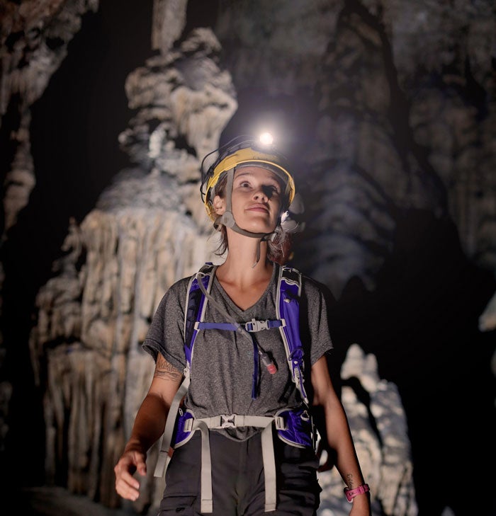 Carlsbad-SlaughterCanyonCave-headlamp_courtesy_700v Slaughter Canyon Cave in Carlsbad Caverns National Park