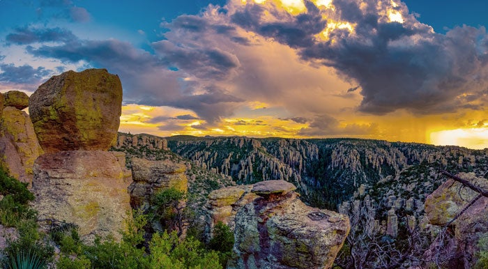 ChiricahuaNM-MonsoonSunset-MassaiPoint_NPSRStewart_700 Monsoon Sunset at Massai Point in Chiricahua National Monument