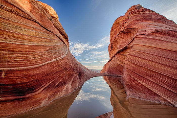 VermillionCliffsNM-poolreflection_BLMBobWick_700 Wave reflection in Vermillion Cliffs National Monument