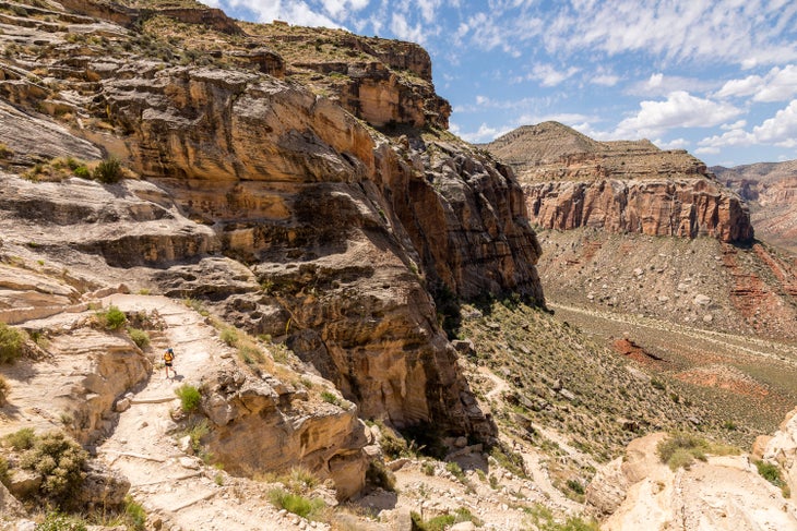 Backpacker on the trail to Havasu Falls