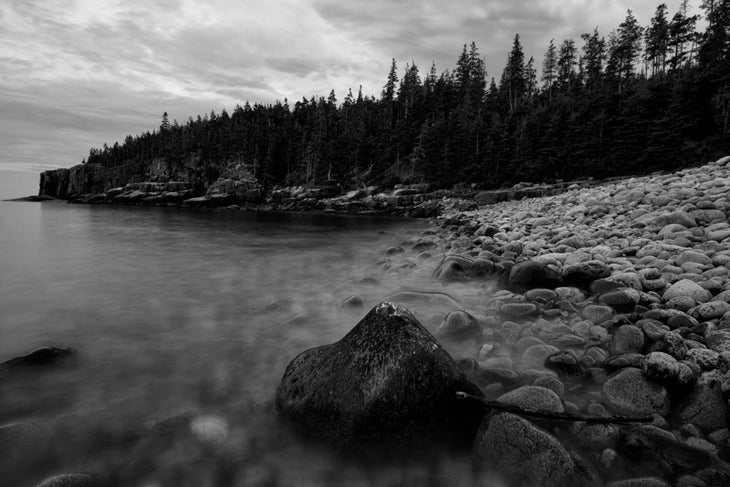 Acadia2_KenHubbard_800 Rocky beach at dusk taken at a photo workshop in Acadia National Park