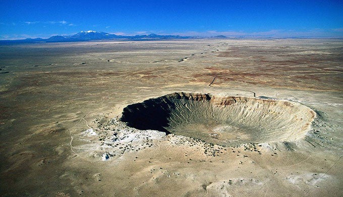 Barringer Meteor Crater near Winslow, Arizona.