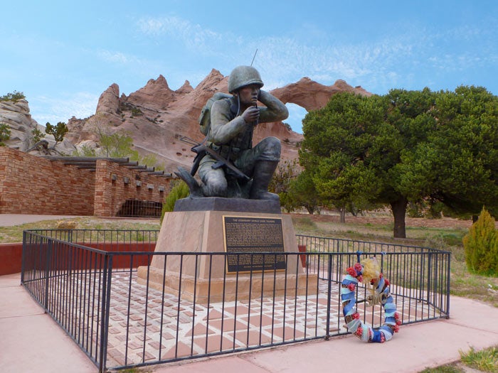 Navajo-Nation-Code-Talker_DaveKrause_700 Navaho Code Talker monument at Window Rock