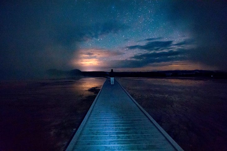 YS-night-skies-boardwalk_BreannaKellerPhotography_800 Stars over a boardwalk in Yellowstone