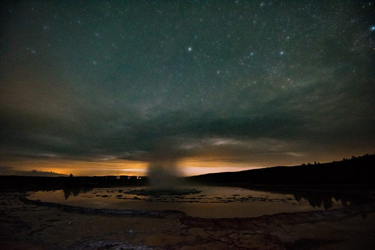 YS-stars-GreatFountain-6845_ACostantini_800 Sunset at Great Fountain Geyser at a Night Skies Photo Workshop in Yellowstone