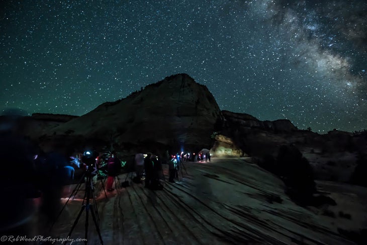 Zion-NightSkies-People-18_RobWoodPhotography_800 Photo workshop participants in Zion National Park
