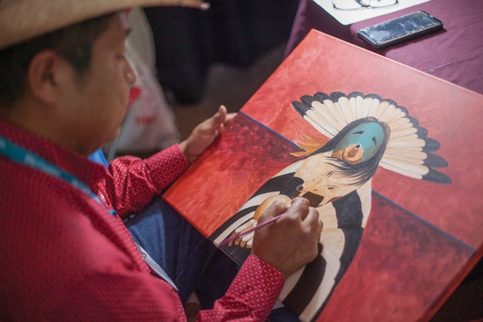 Rueben Richards, Navajo at 2018 Gallup Native Arts Market