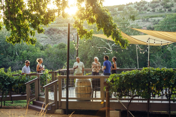 The deck at Page Springs Cellars in Cottonwood, Ariz.