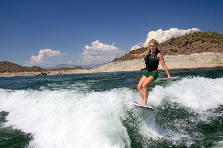 Wakeboarding on Lake Pleasant in Peoria