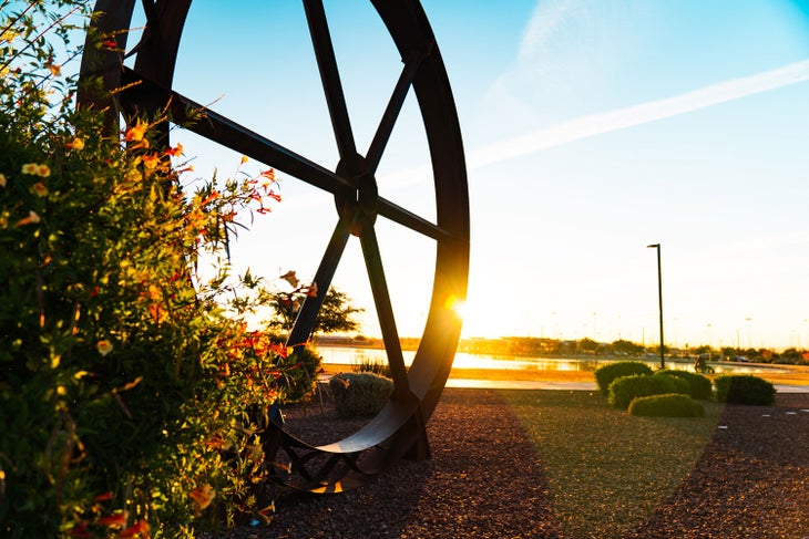 Peoria's Pioneer Park at sunrise